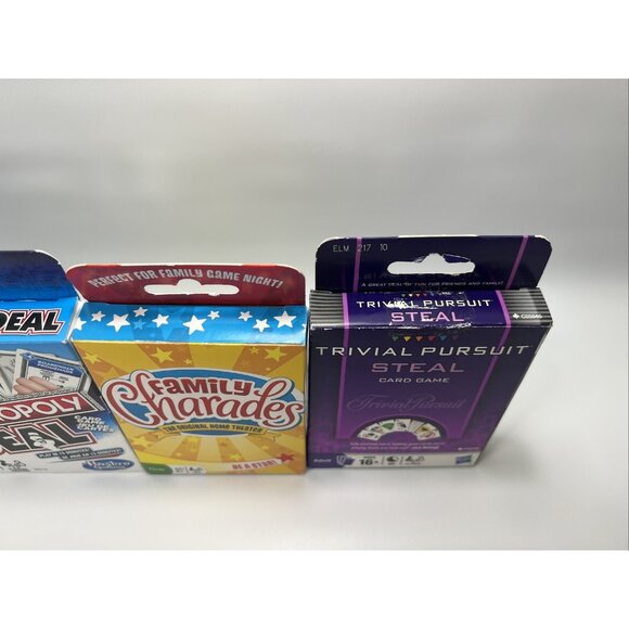 Travel Card Games 4 Pack - Monopoly, Trivial Pursuit, Family Charades *Read* - Picture 8 of 11